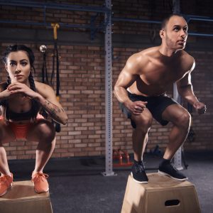 Shot of crossfit in motion